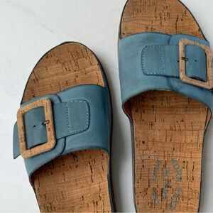 Kork-Ease Tutsi Buckle Sandals - Turquoise. 
Size 7